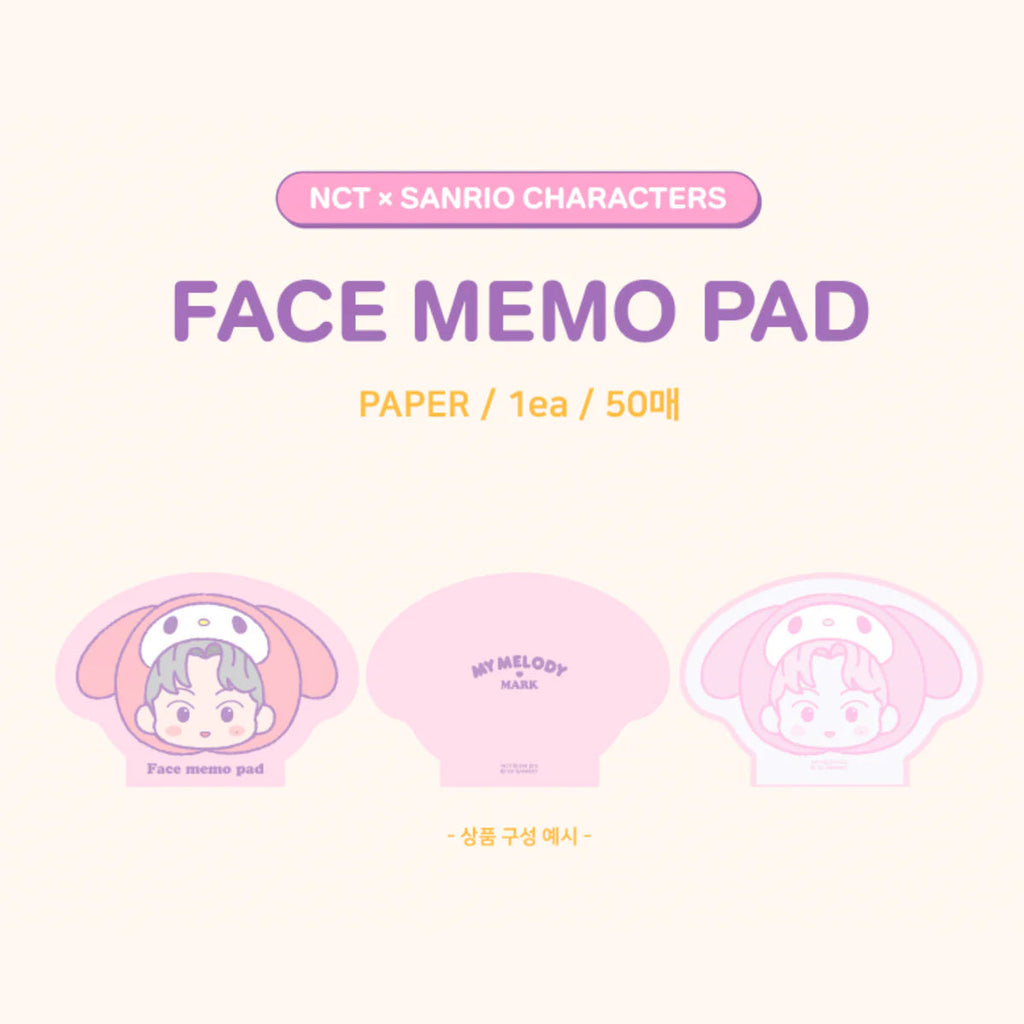 NCT x SANRIO Face Memo Pad (Merch Limitada)