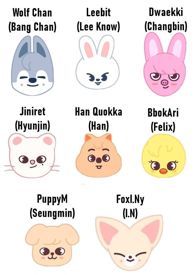 Peluches Stray Kids (Skzoo) + Photocard