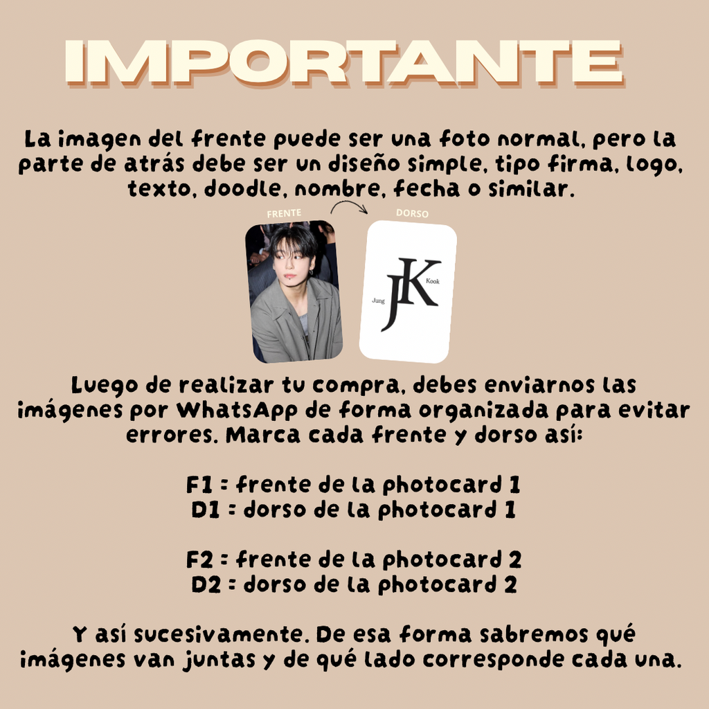 Photocards doble faz personalizadas