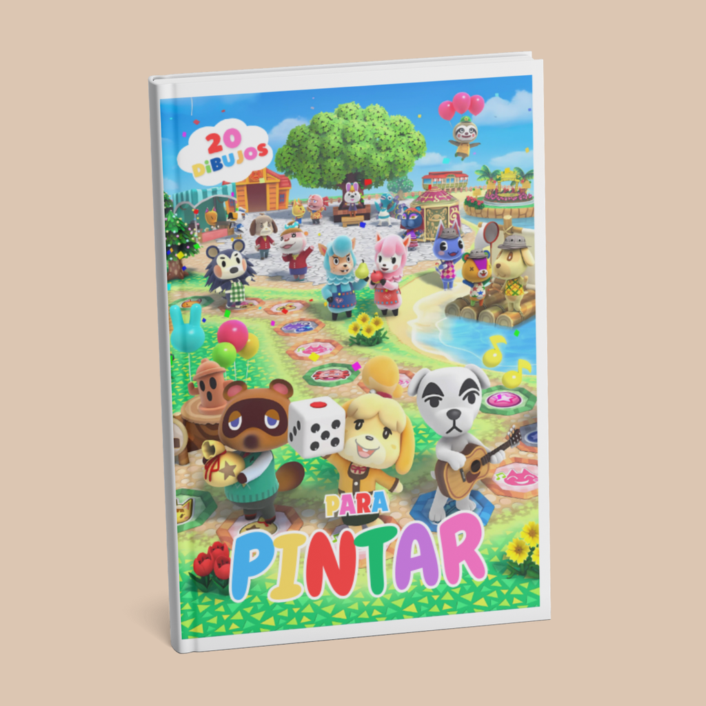 Animal Crossing - Librito para pintar