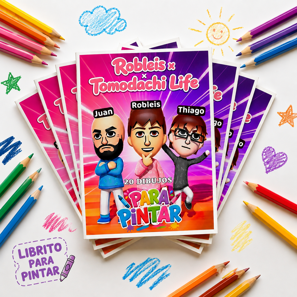 Robleis x Tomodachi Life - Librito para pintar