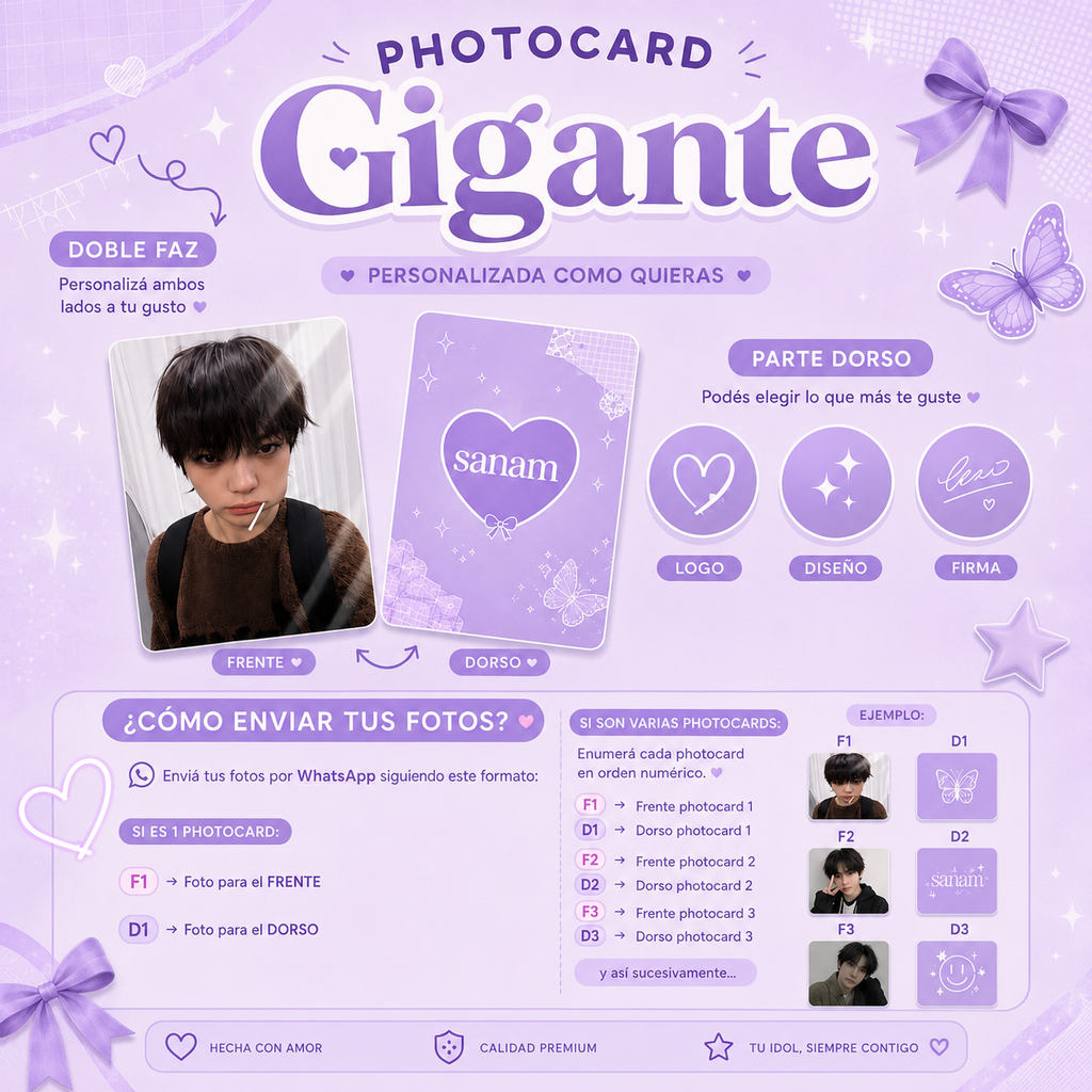 Photocard GIGANTE personalizada