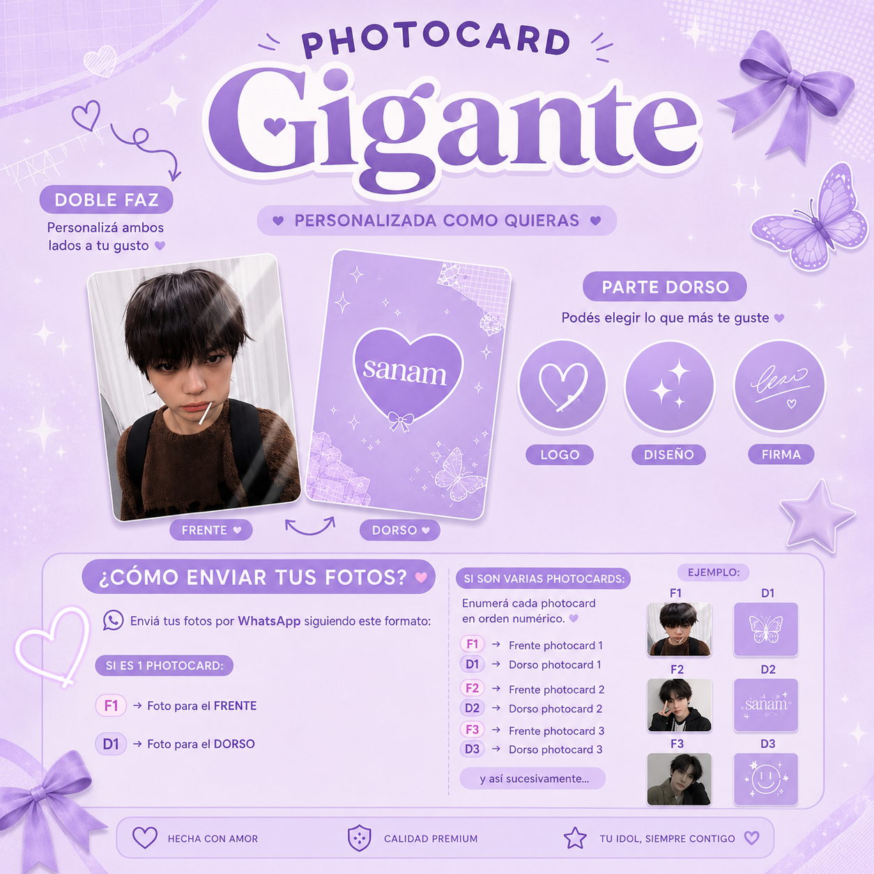 Photocard GIGANTE personalizada