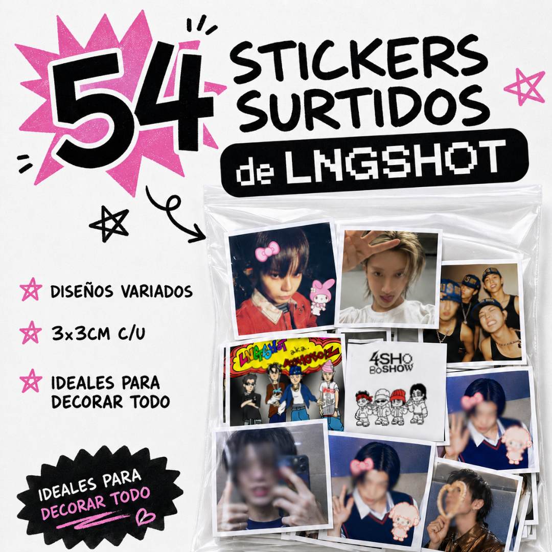 54 Stickers Surtidos de LNGSHOT
