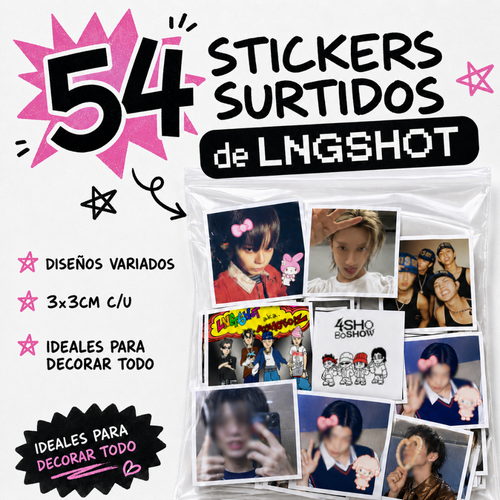 54 Stickers Surtidos de LNGSHOT