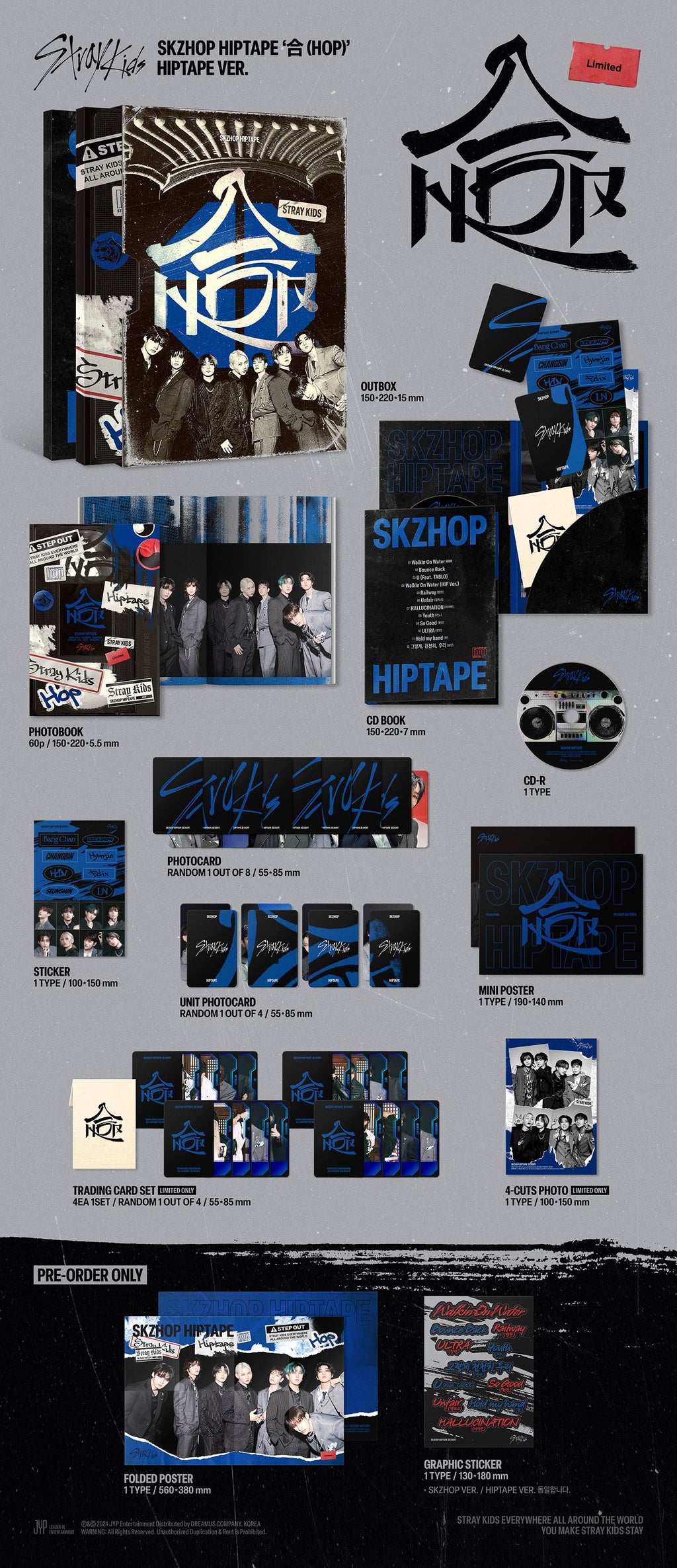 STRAY KIDS - SKZHOP HIPTAPE(合) Álbum Edición Limitada