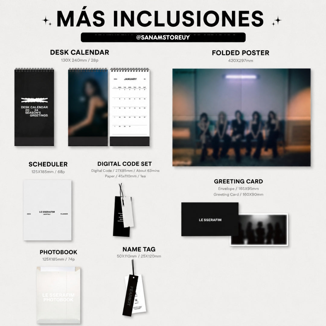 LE SSERAFIM 2024 Season's Greetings – Inclusiones Originales