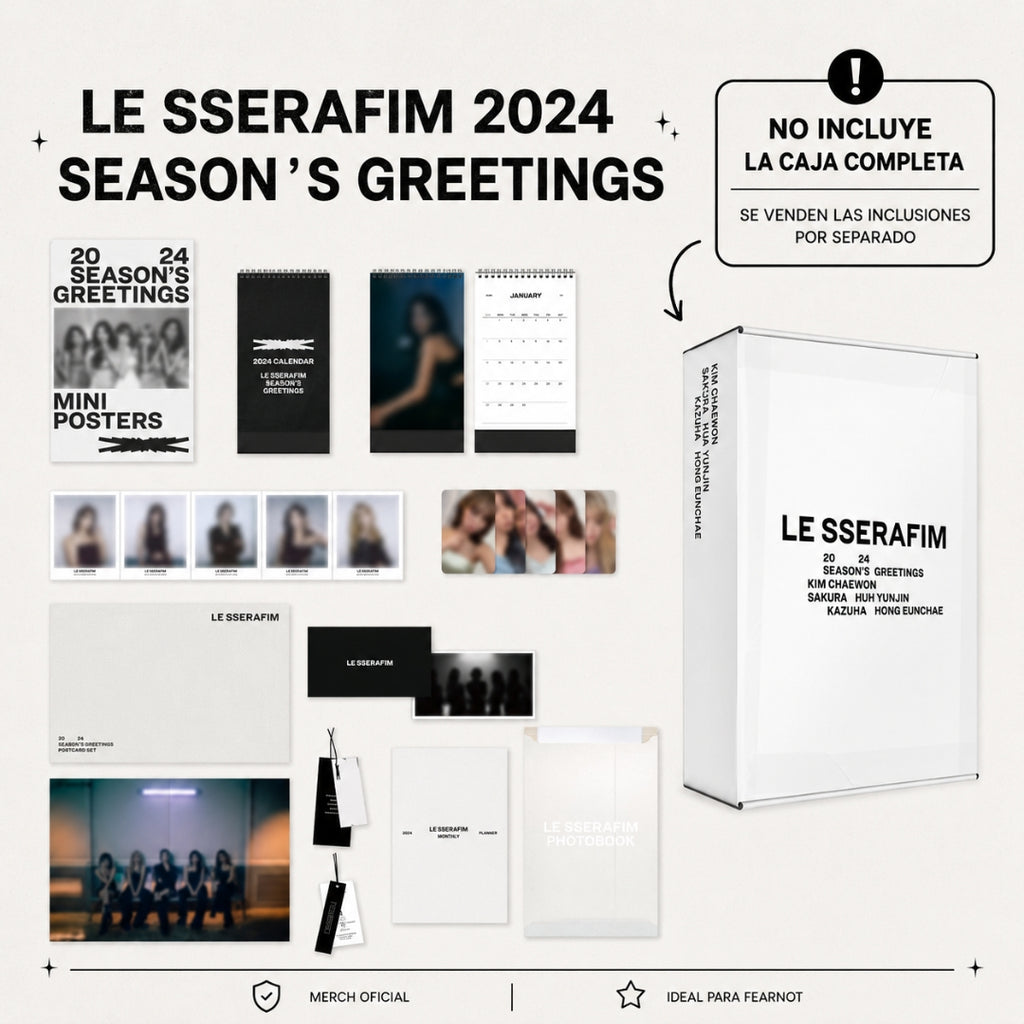LE SSERAFIM 2024 Season's Greetings – Inclusiones Originales