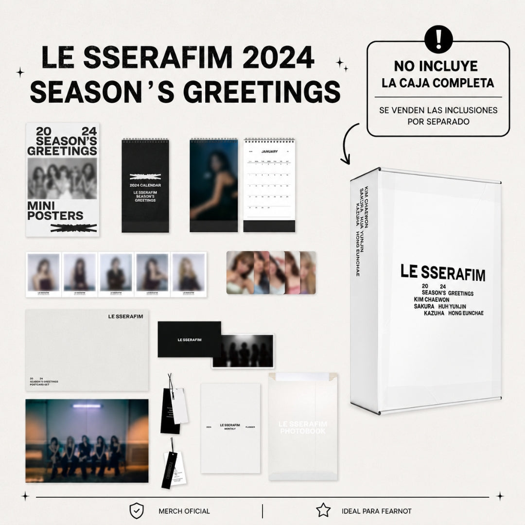 LE SSERAFIM 2024 Season's Greetings – Inclusiones Originales