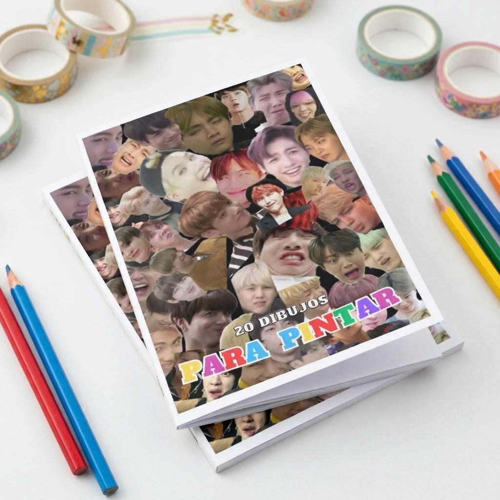 BTS (Memes Ver.) - Librito para pintar
